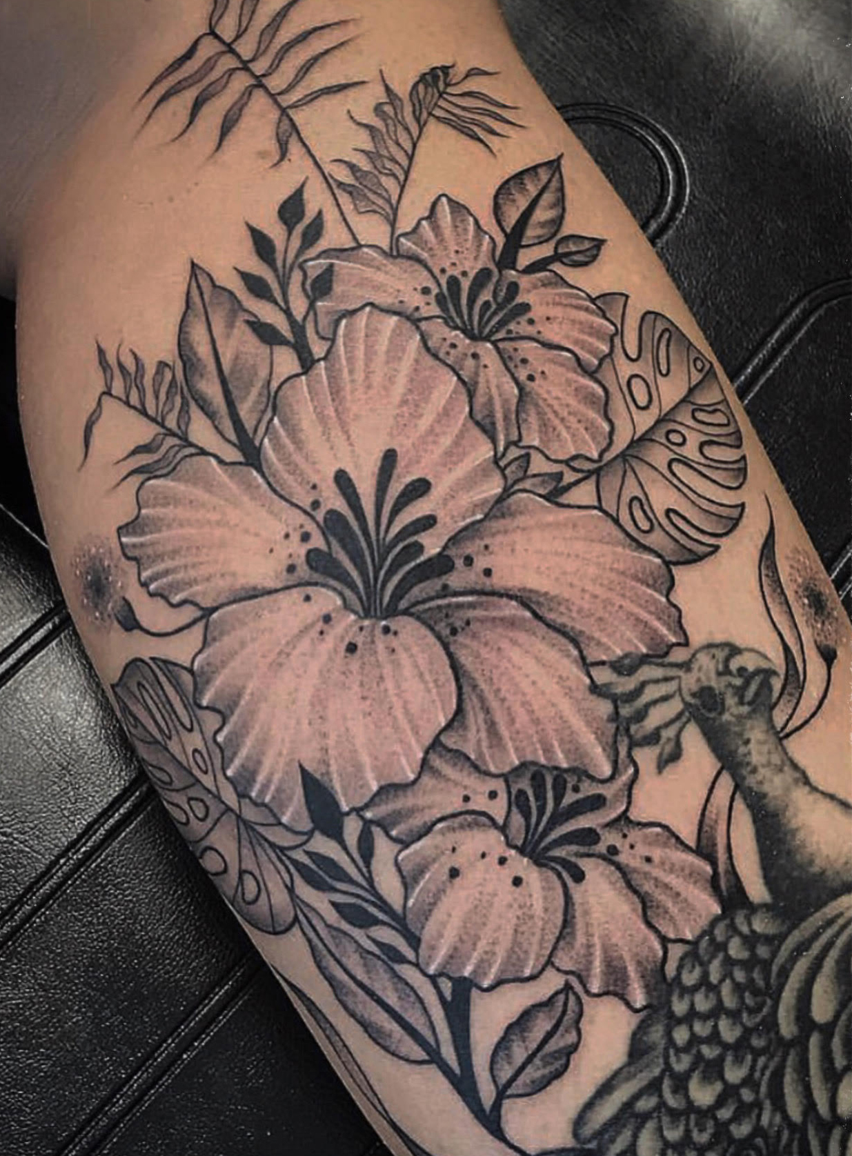 Flower Tattoo On Side Rib