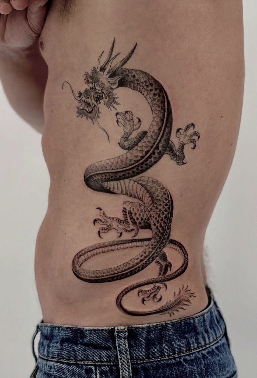John Lawrence @lawrence.tattoos Award winning black work Tattoo artist Chicago, IL Speakeasy Custom Tattoo
